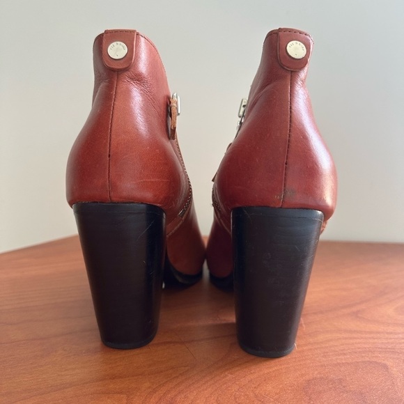 Rag & Bone Red Ankle Boots Booties Leather Size 36.5 - Picture 4 of 7